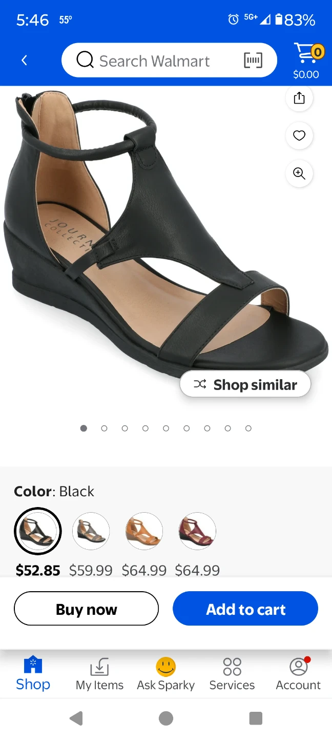 Journee Collection Women's Trayle Back Heel Zip Wedge Sandals - photo 3