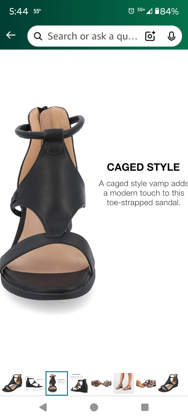 Journee Collection Women's Trayle Back Heel Zip Wedge Sandals - photo 5