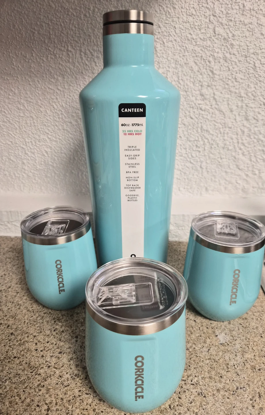 Corkcicle Canteen & Wine Tumblers - Turquoise