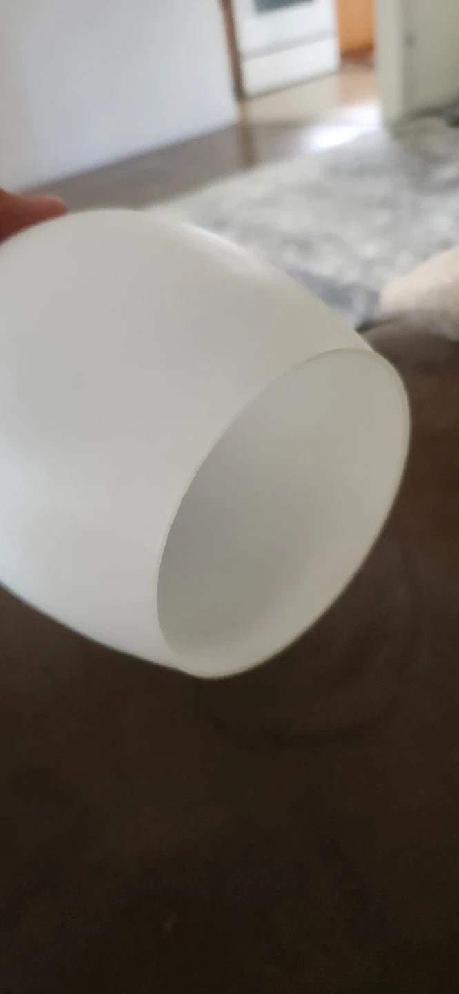 White Frosted Glass Lamp Shade - photo 3