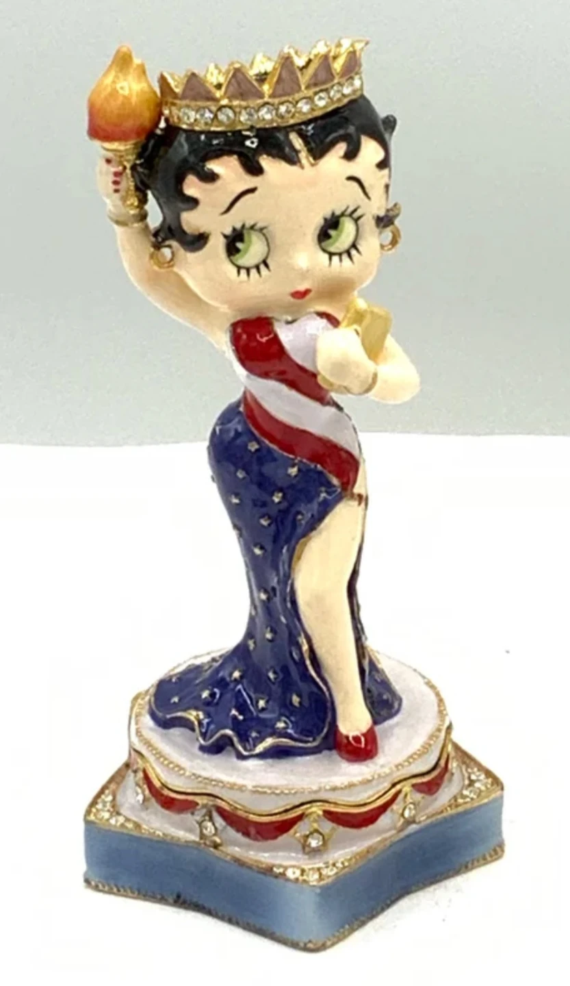 Betty Boop Miss Liberty Figurine Trinket Box