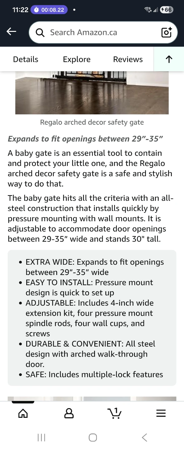 Regalo Safety Gate- 29-35 inches wide - photo 5