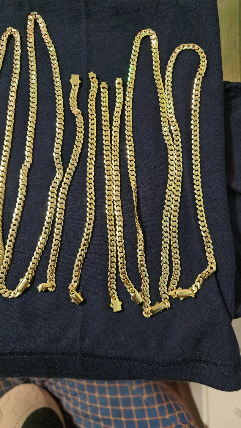 Gold Chain and Bracelet Set