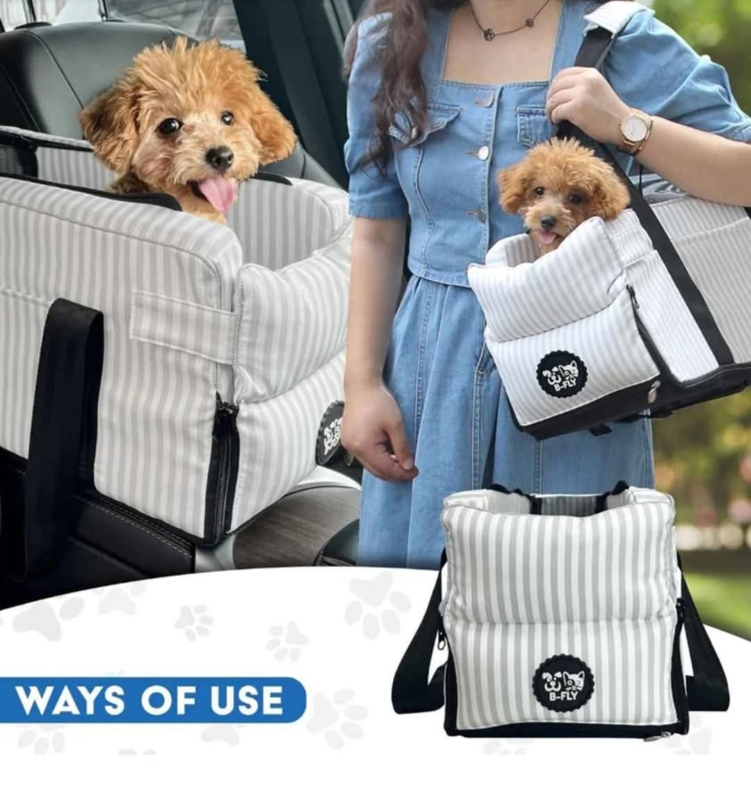 B-FLY Dog car Seats for Small Dogs - with Safety Straps ... - photo 2