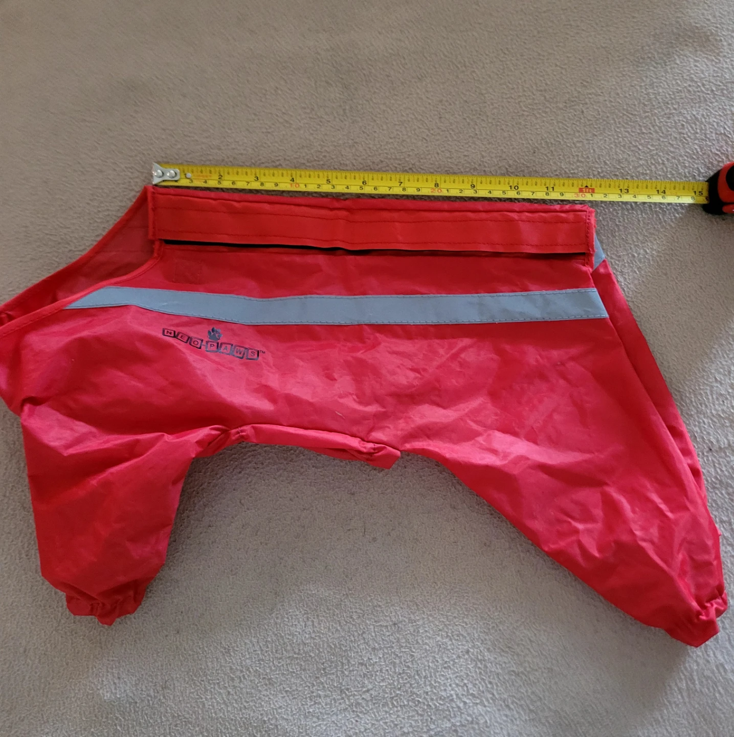 Neo Paws Red Dog Raincoat, Size XS🥕 freecylle - photo 2