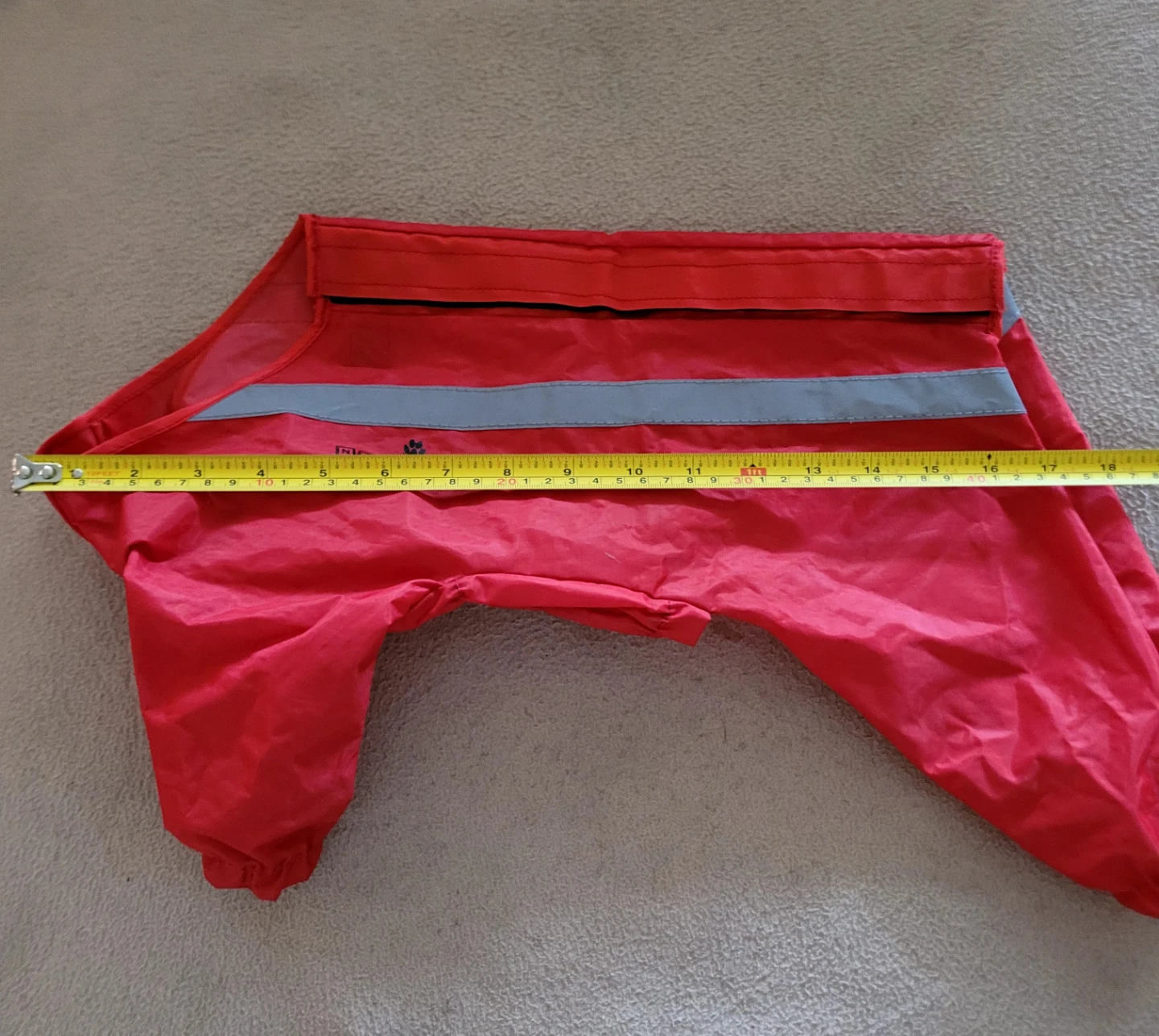 Neo Paws Red Dog Raincoat, Size XS🥕 freecylle - photo 3