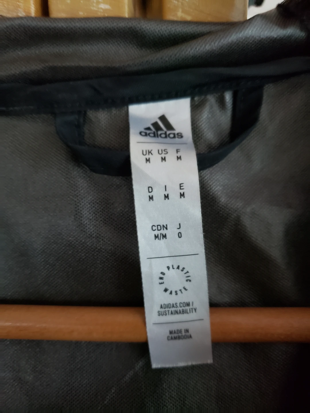 Adidas Black Hooded Jacket - Medium - photo 2