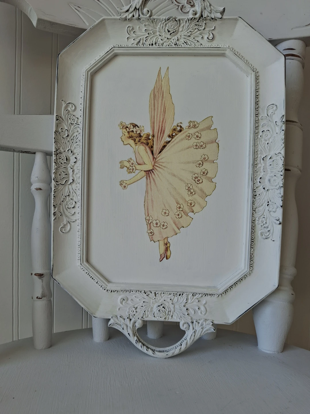 Vintage Fairy Ornate Tray 16"x10"