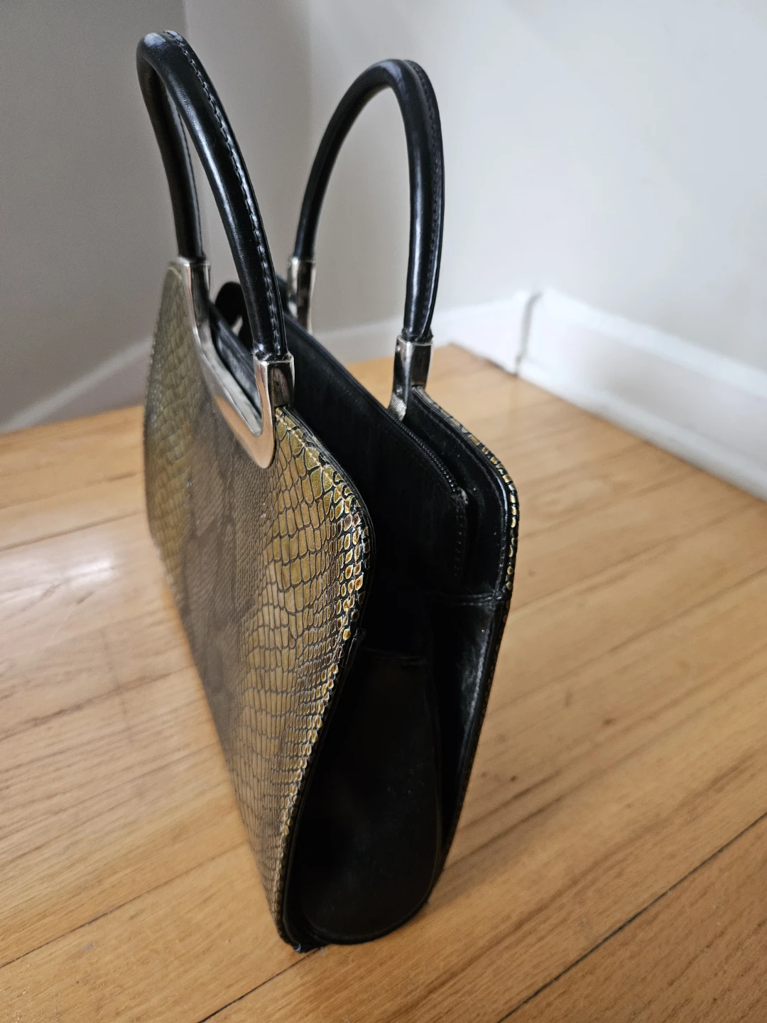 Vintage Snakeskin Print Handbag - photo 4