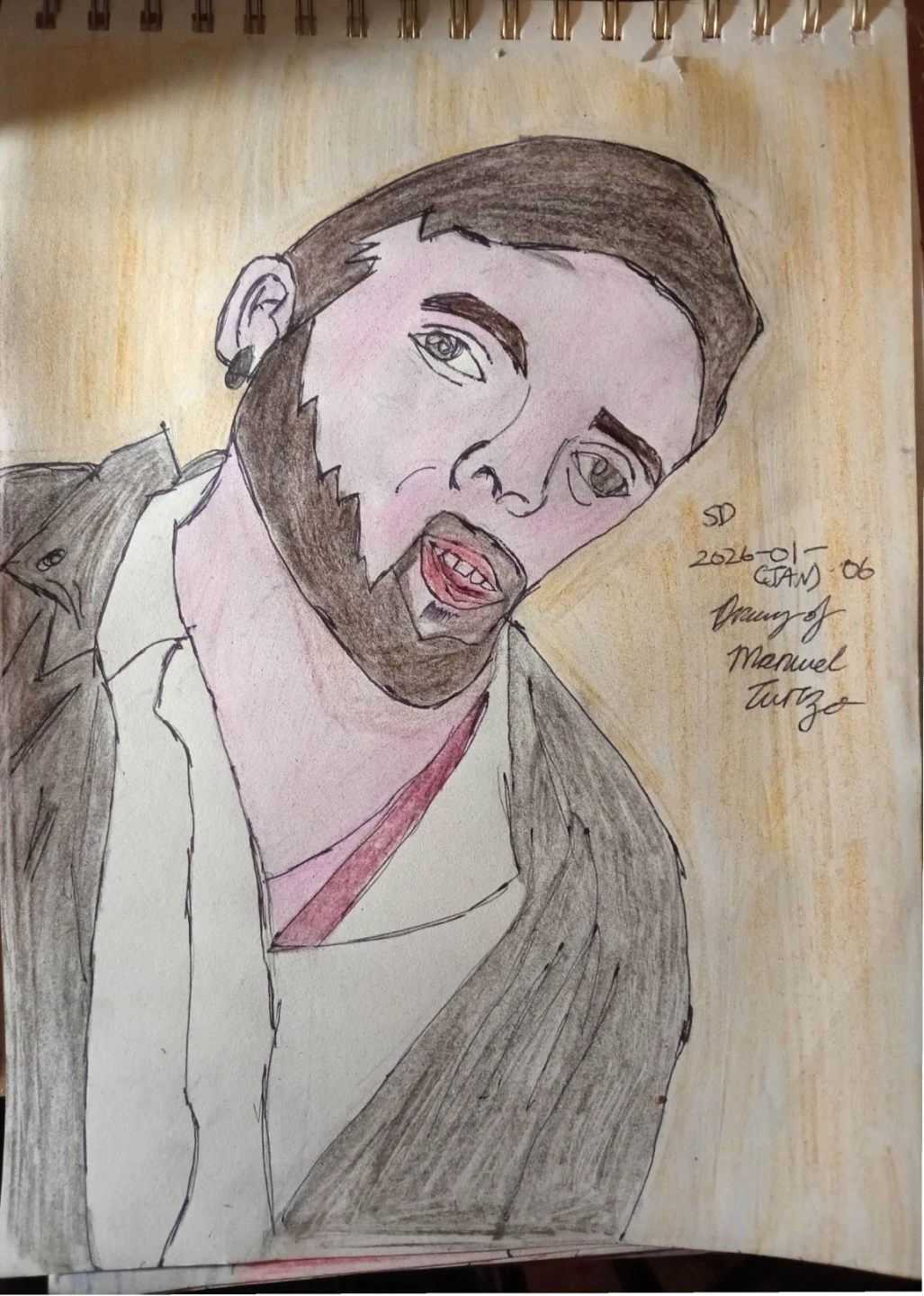 DRAWING OF Manuel T. By Custom Artist Sherwin