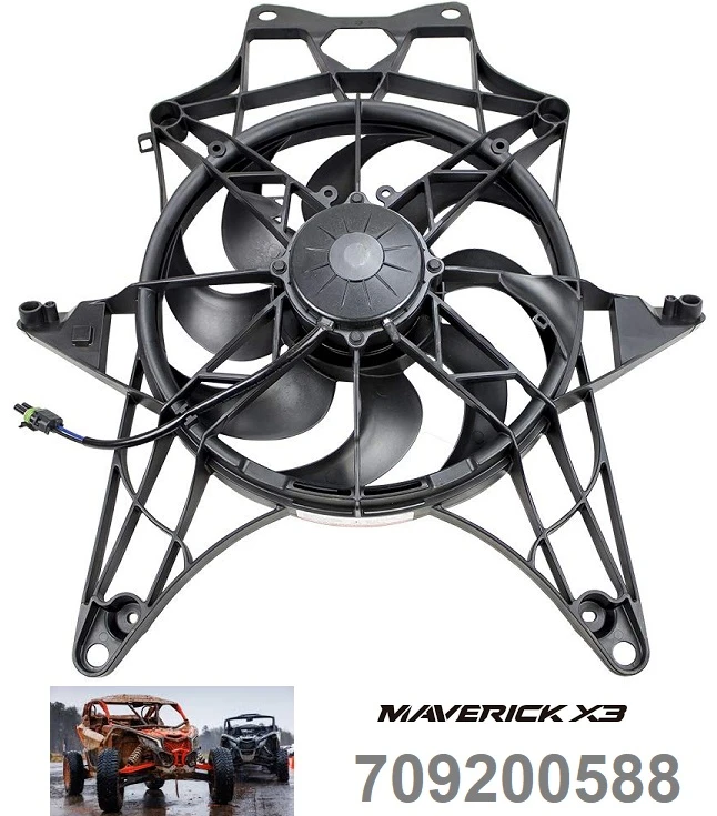 Radiator Cooling Fan for Can Am ATV Maverick X3 Max 2017-2023