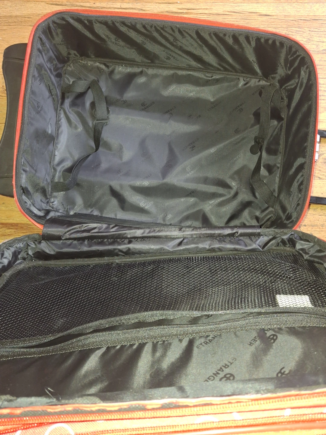 Red Carry-On Suitcase with White Circles - photo 4