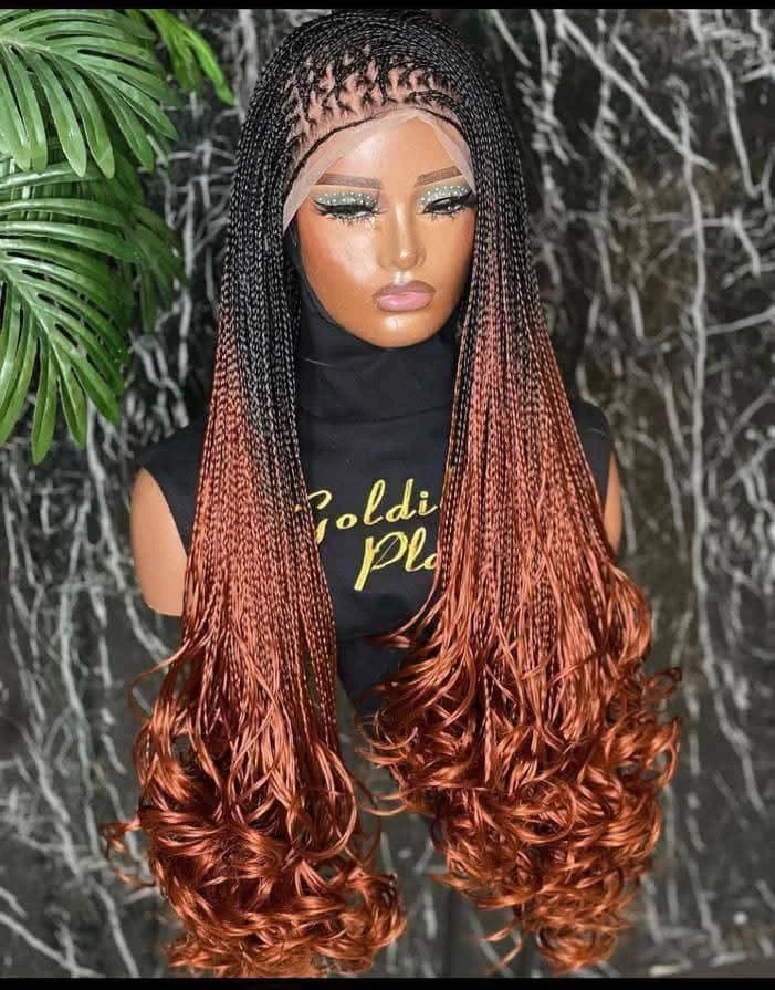 Braided Wig with Ombre Curls - photo 2