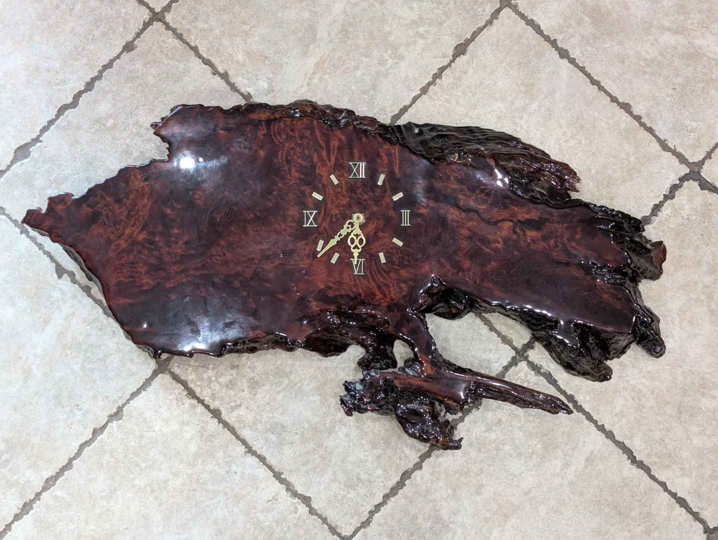 Live Edge Wood Slab Wall Clock