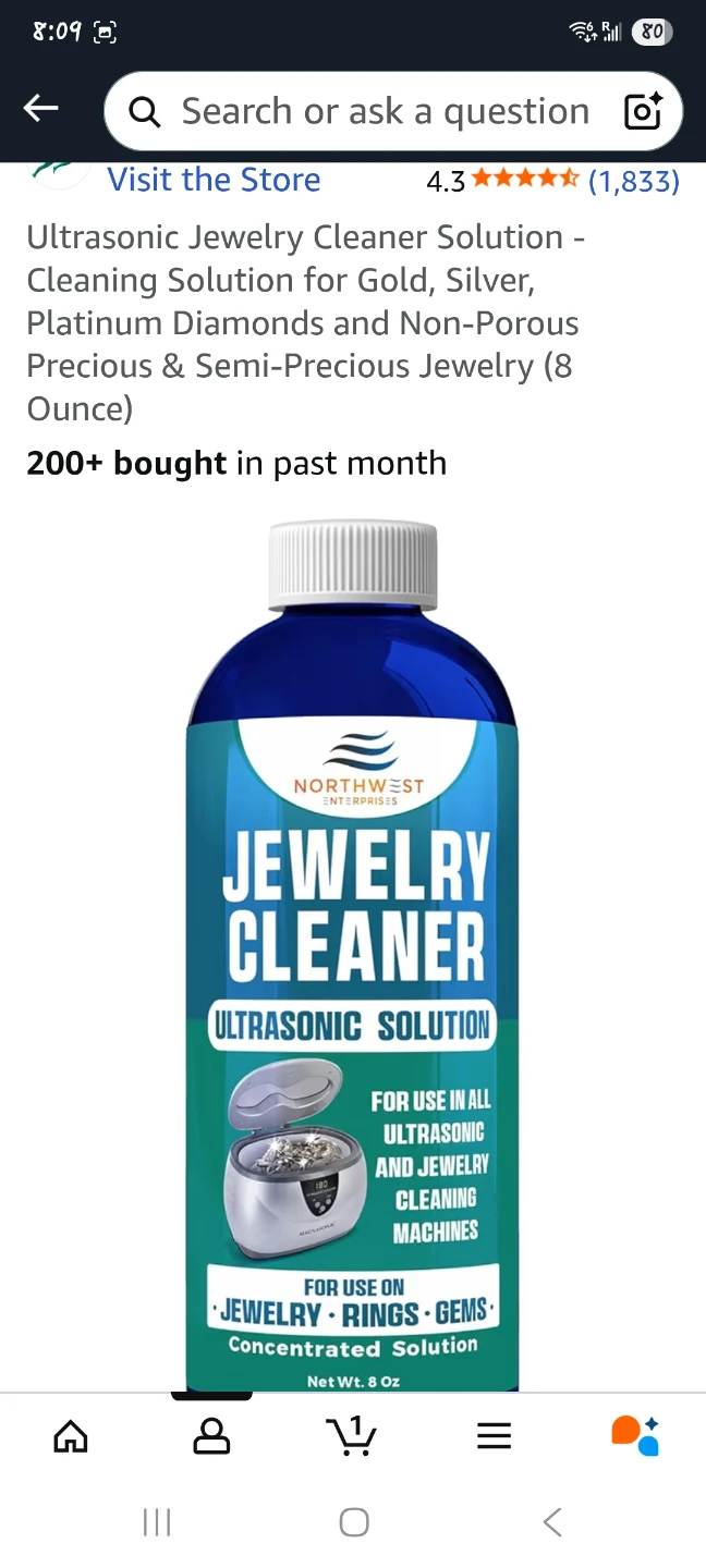 Northwest Enterprises Jewelry Cleaner - Ultrasonic Solution