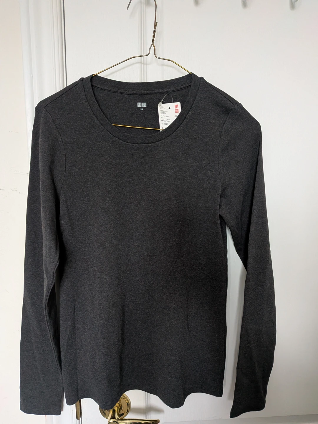 New Uniqlo Dark Gray Long Sleeve Top - Size S