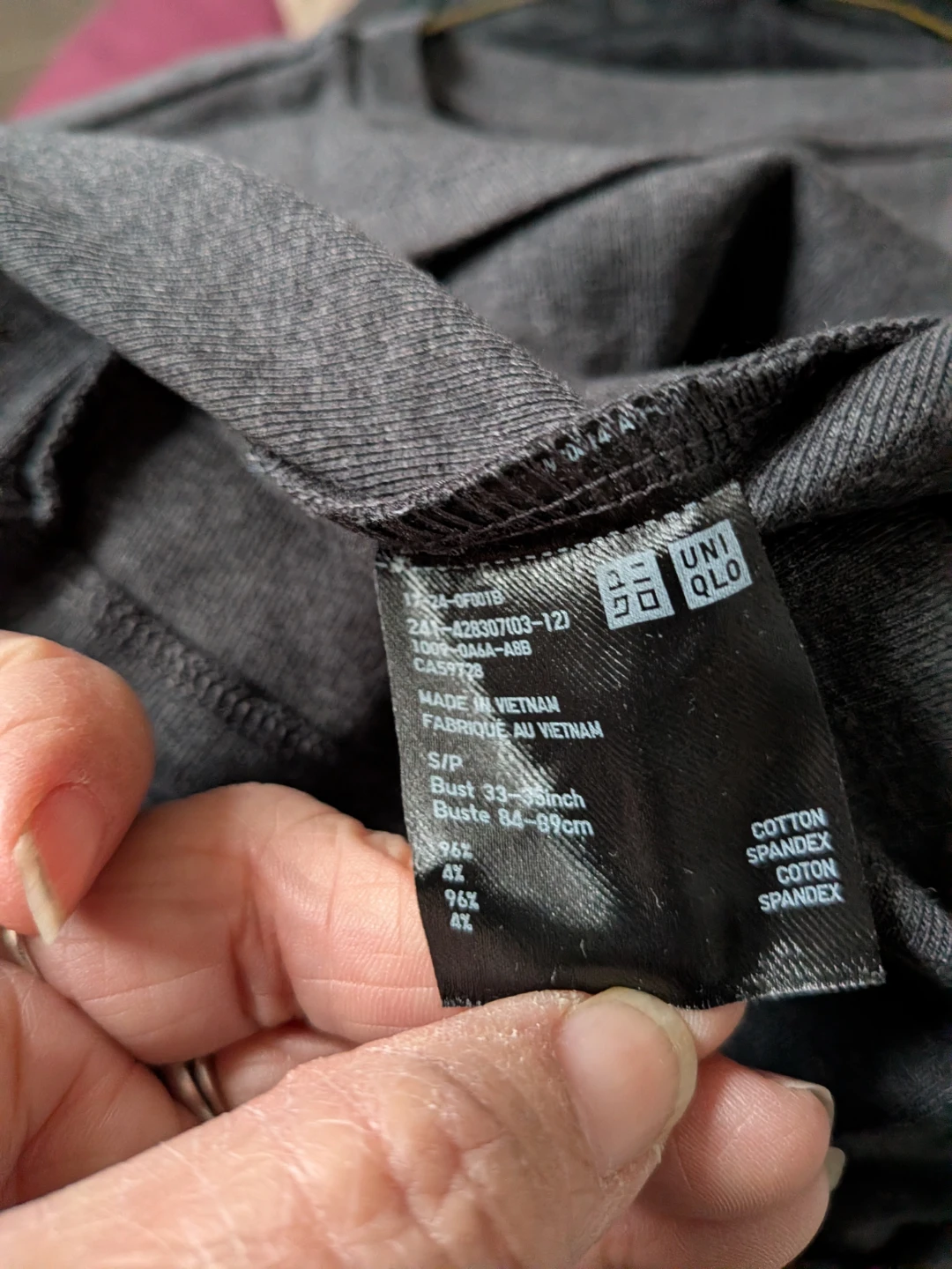 New Uniqlo Dark Gray Long Sleeve Top - Size S - photo 4