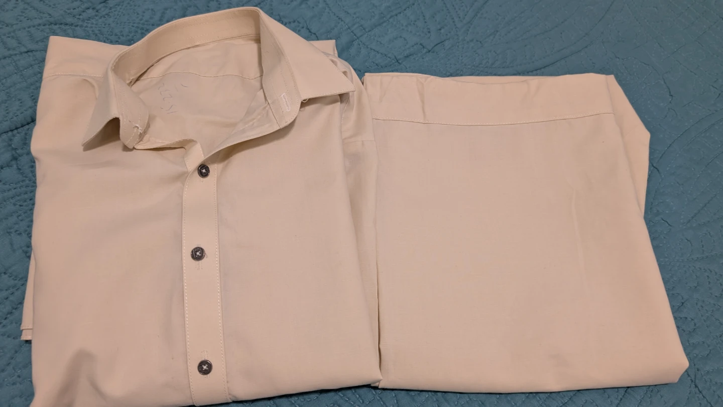 Men's yellow Kurta Pajama Set - Size Medium