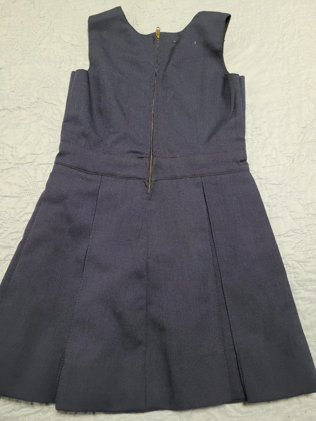 Girls Navy Blue School Uniform Dress - photo 2
