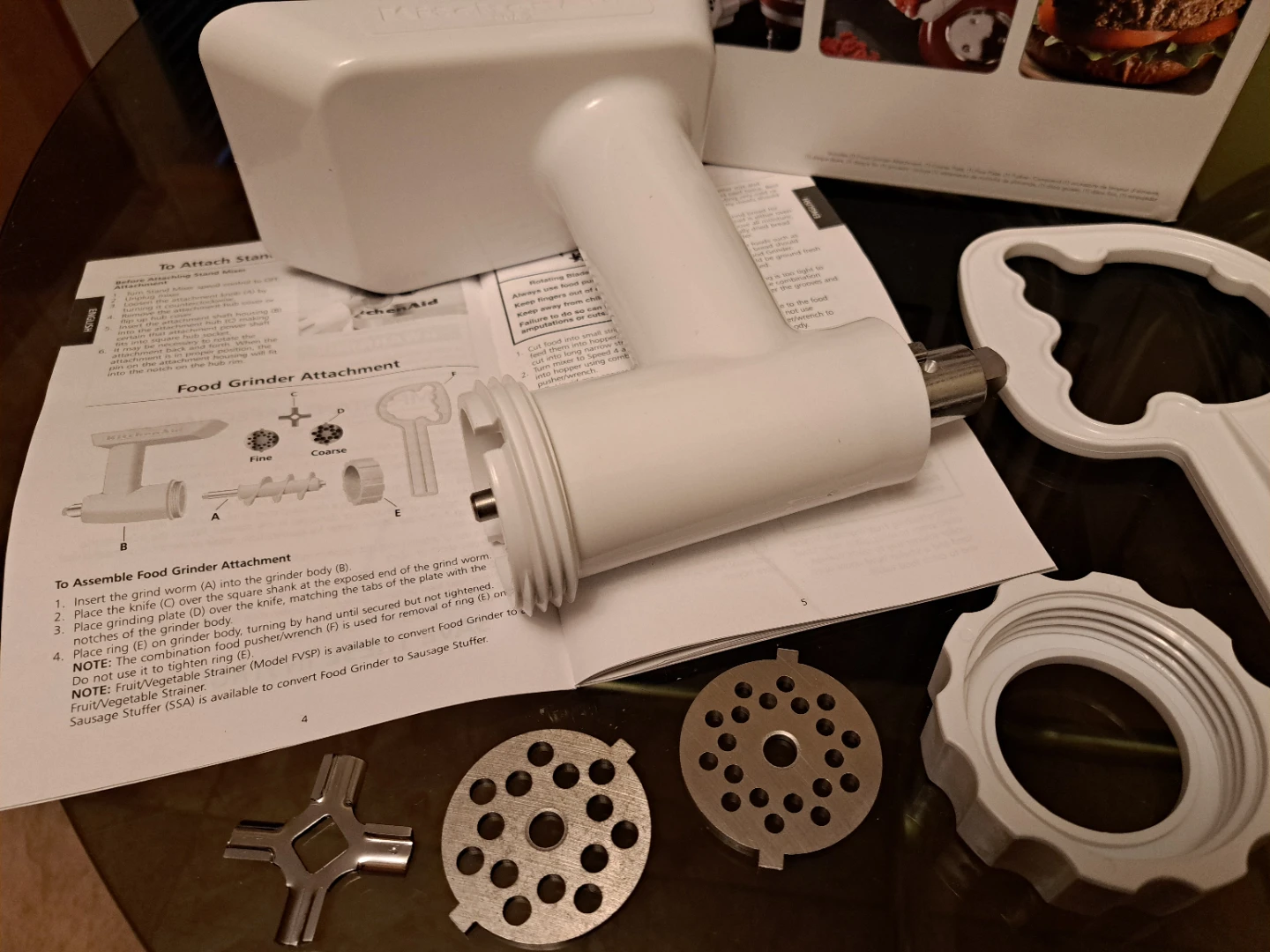 KitchenAid FGA Food Grinder Stand Mixer Attachment - NEW - photo 5