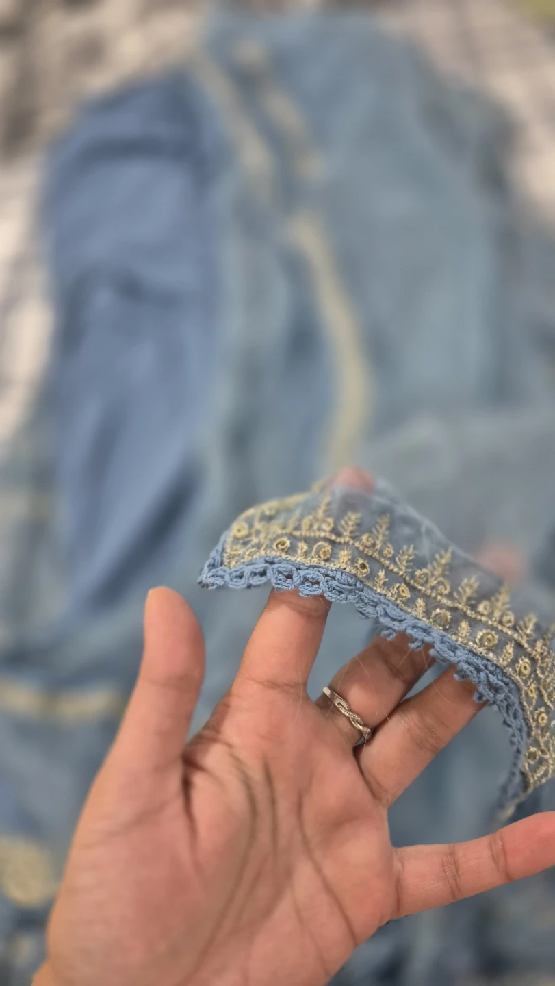 Blue Embroidered Kurti Set - photo 5