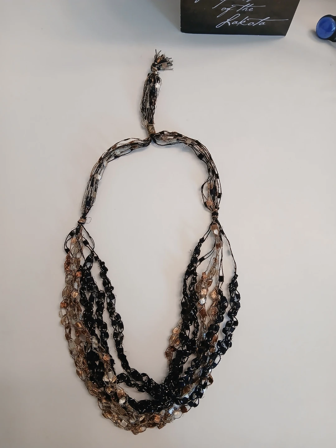Necklace - Black and Bronze