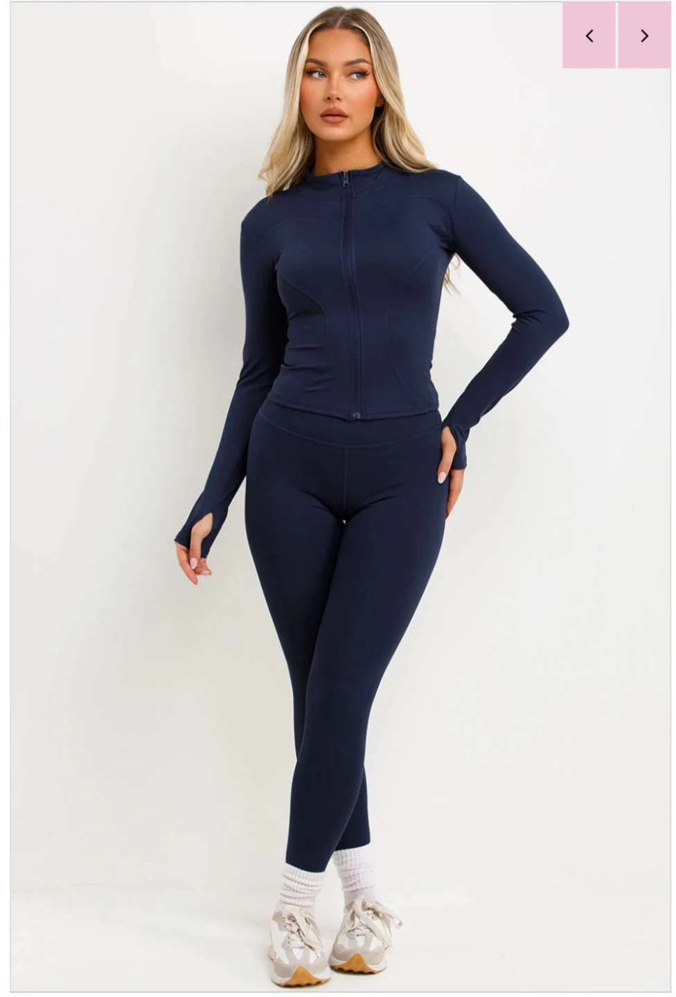 Lululemon Navy Blue Align Athleisure Jacket and Leggings Set