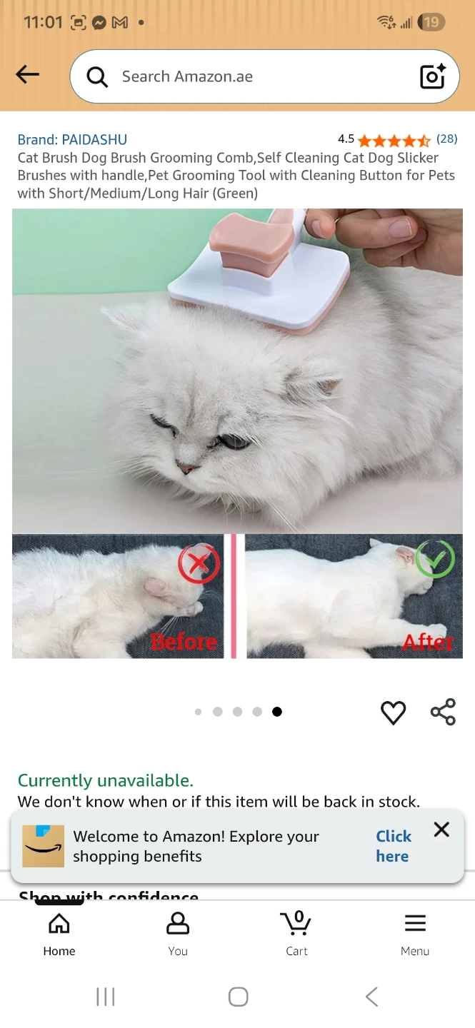 Pet Comb Self-Cleaning Slicker Brush for Dogs & Cats - photo 3