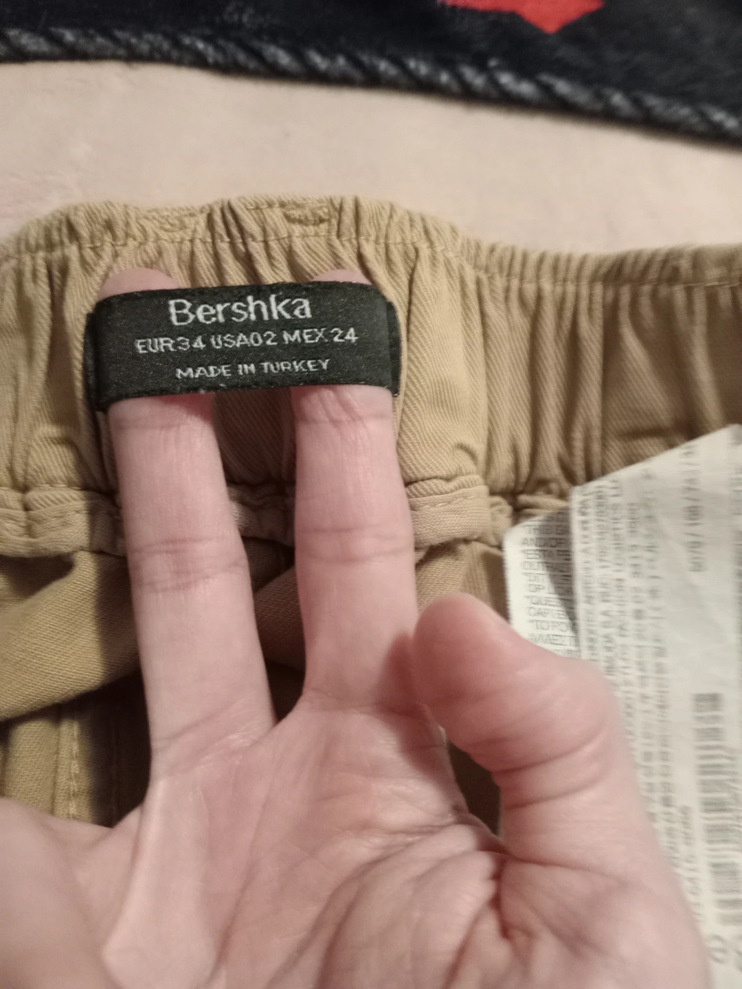 Bershka Beige Jogger Pants - Size USA 02