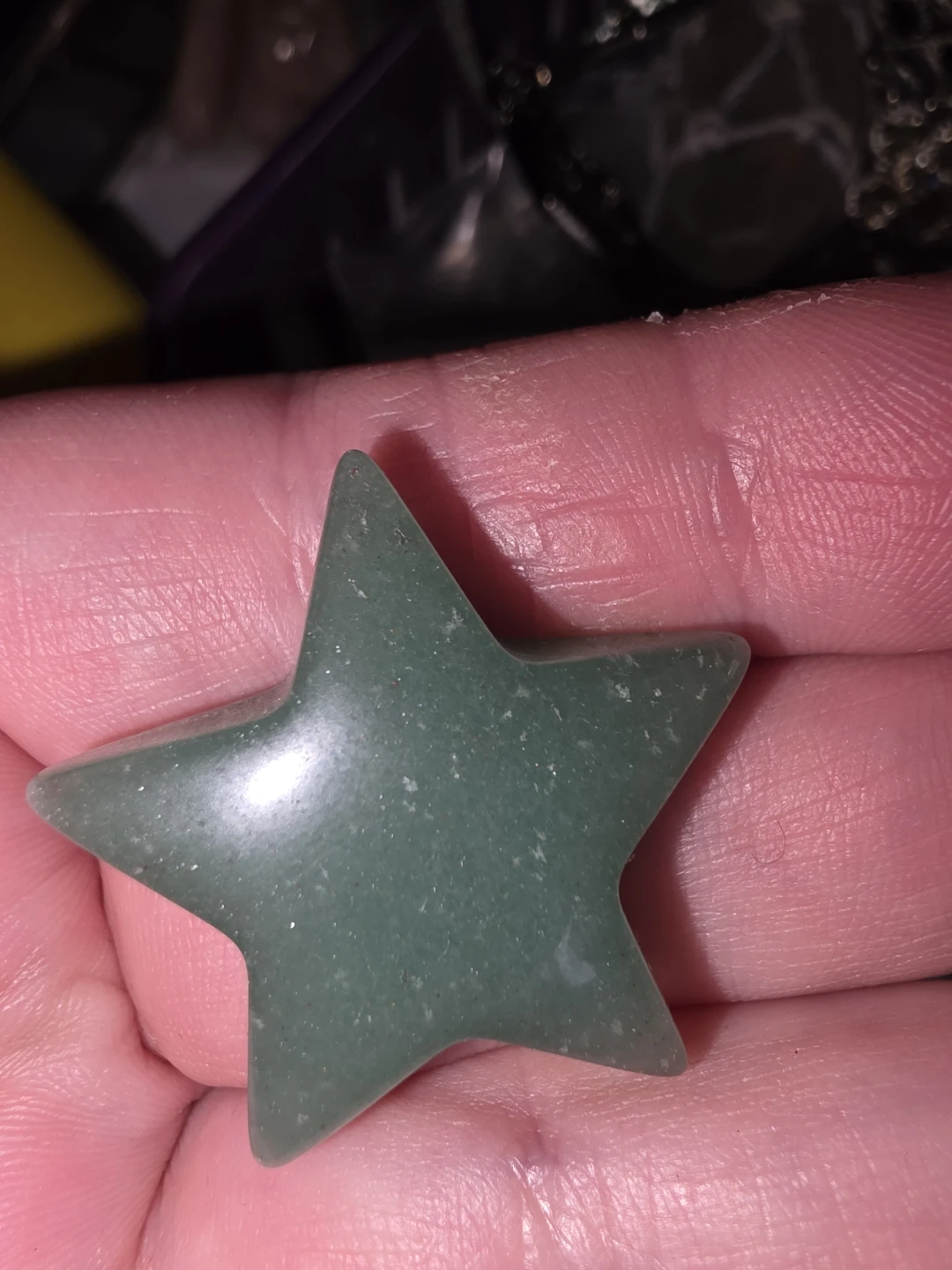 Green aventurine star