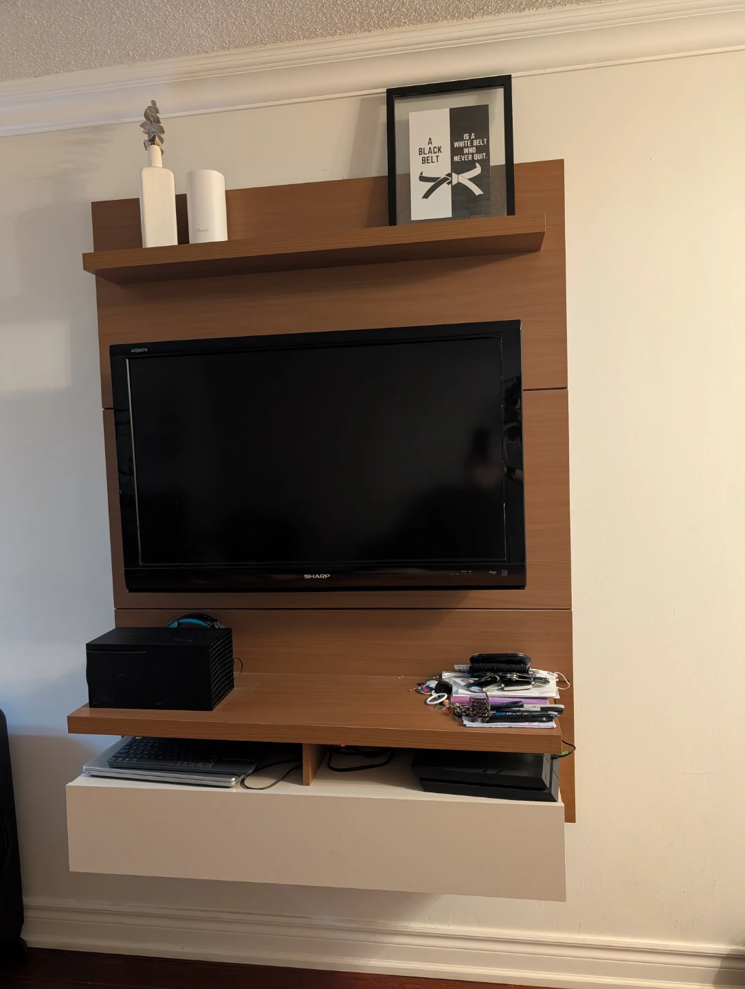 Floating TV Media Console Wall Unit - photo 2