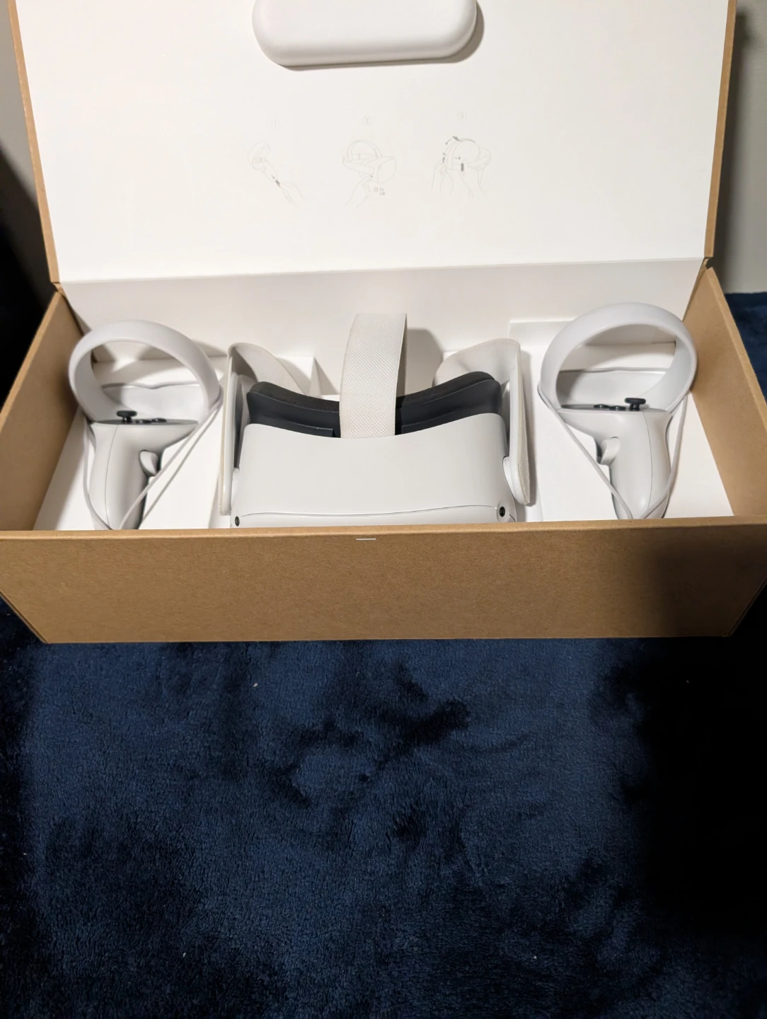 Meta Quest 2 Virtual Reality Headset and Controllers