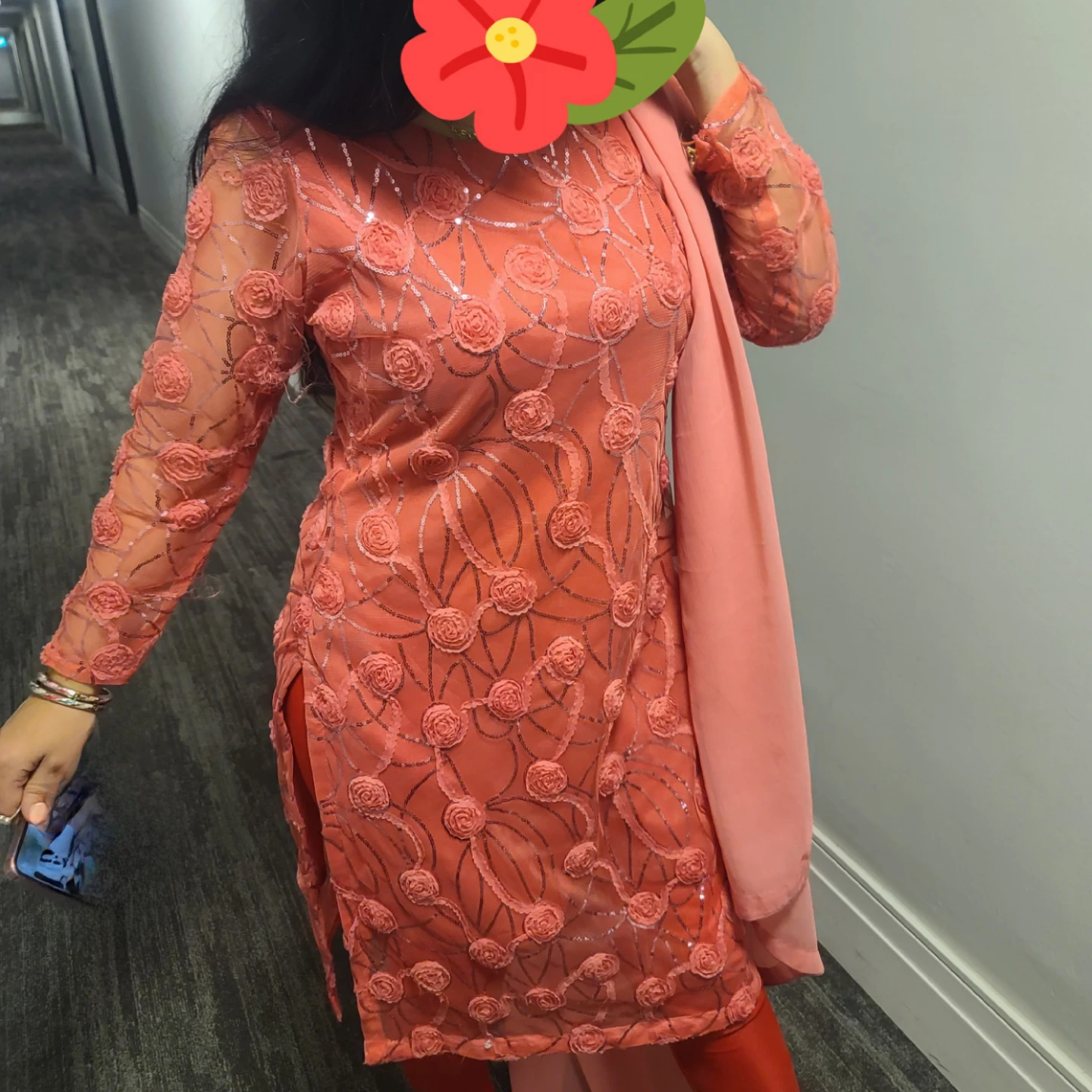 Salwar Kameez - Peach - photo 2