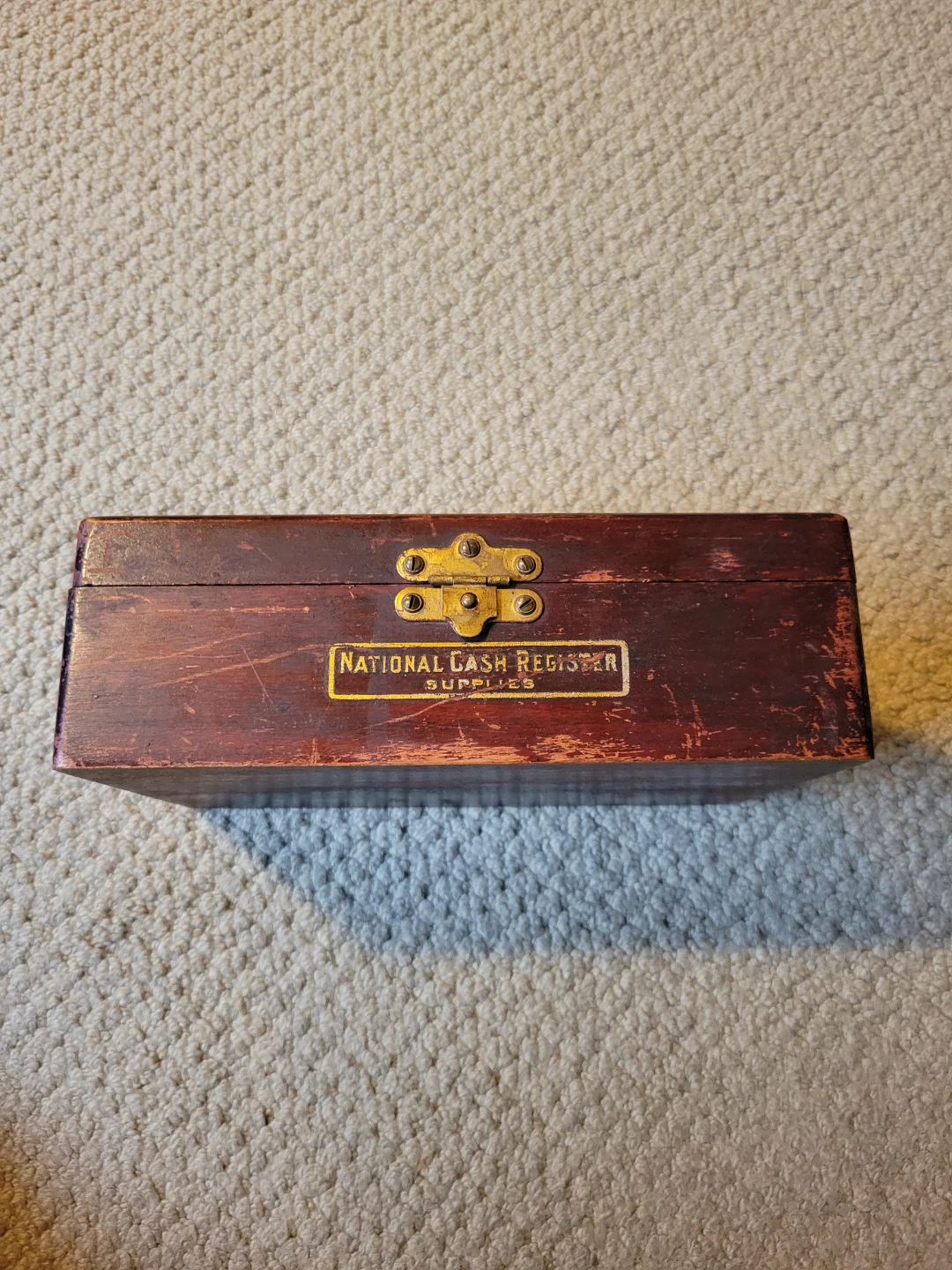 National Cash Register Mahogany Box