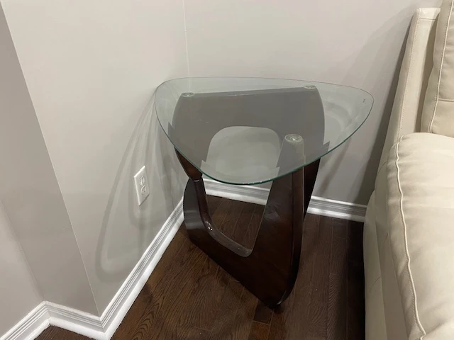 Glass Top Side Table