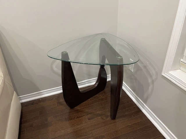 Glass Top Side Table - photo 2