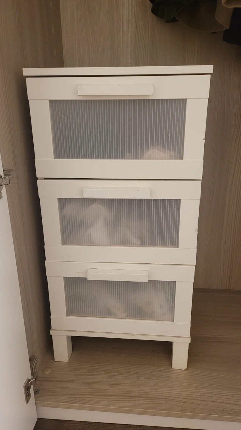 White 3-Drawer Storage Unit
