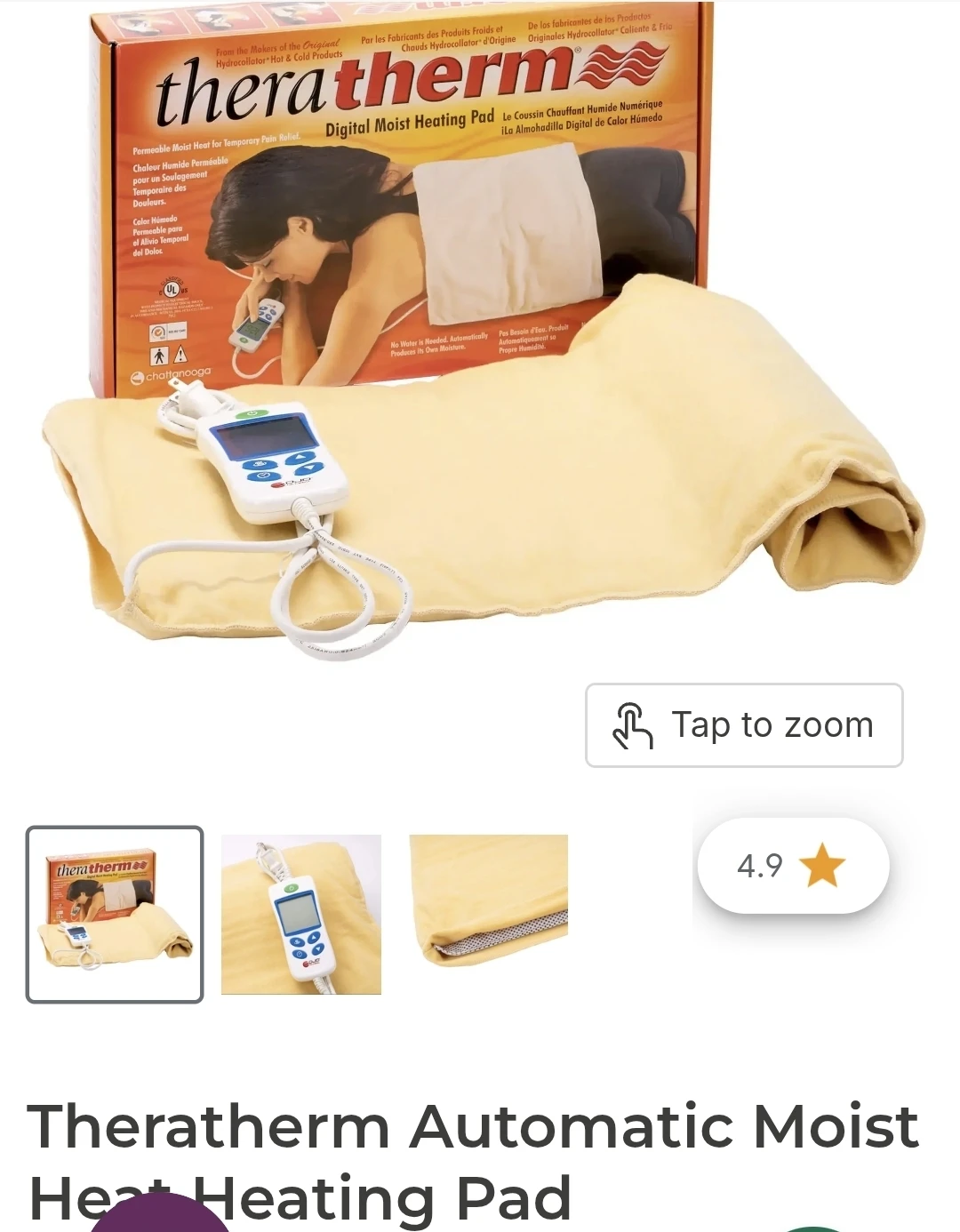 Theratherm Digital Moist Heating Pad - photo 3