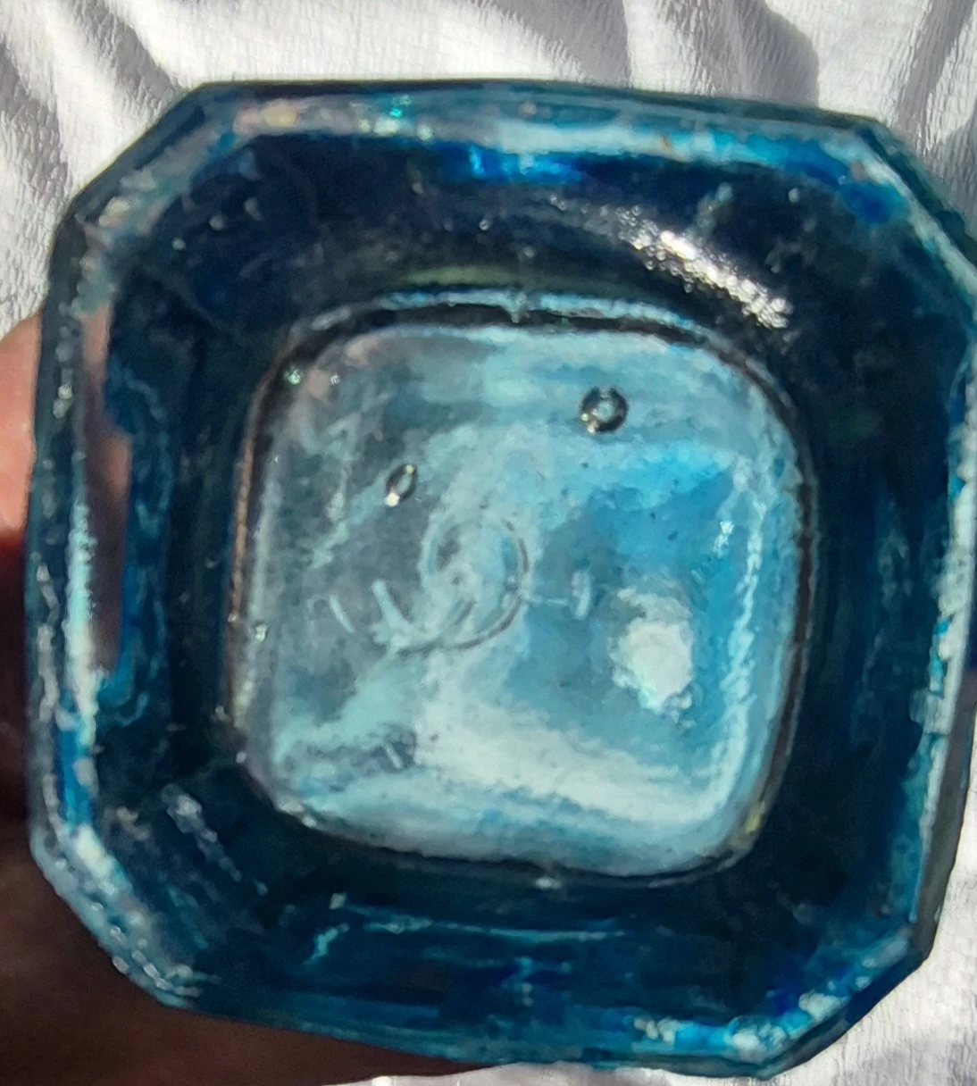Vintage Blue Glass Bottle🥕 - photo 2
