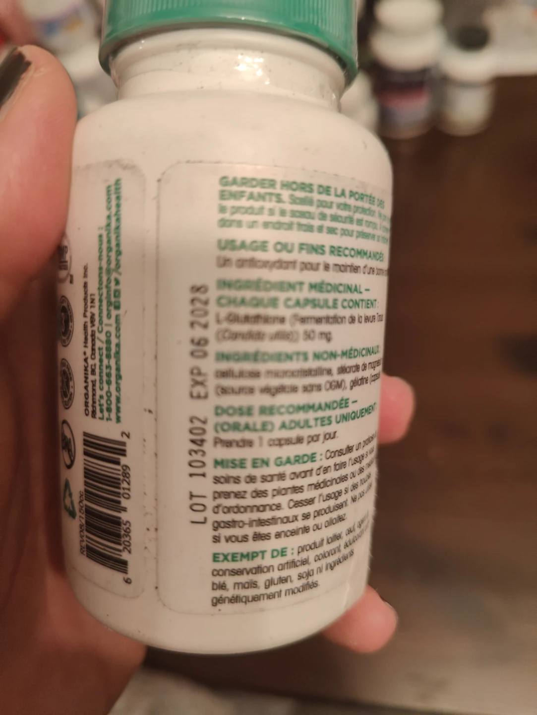 Organika L-Glutathione Antioxidant Supplement - 100 Capsules - photo 3