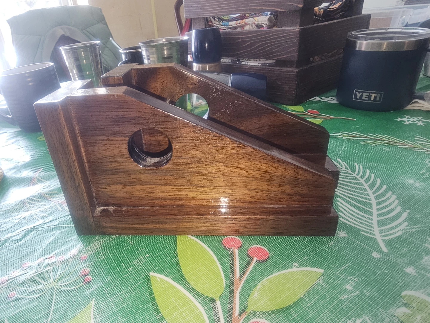 Real Walnut Curtain Rod Supports
