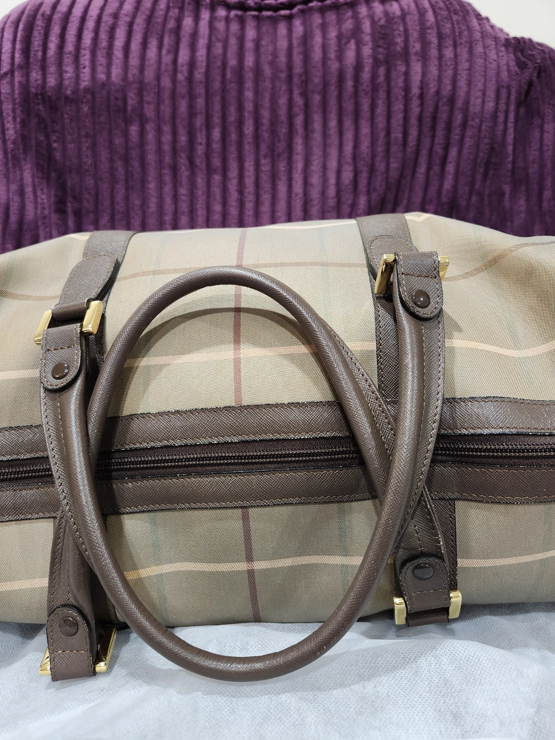 Burberry's Canvass Weekender Bag - photo 3