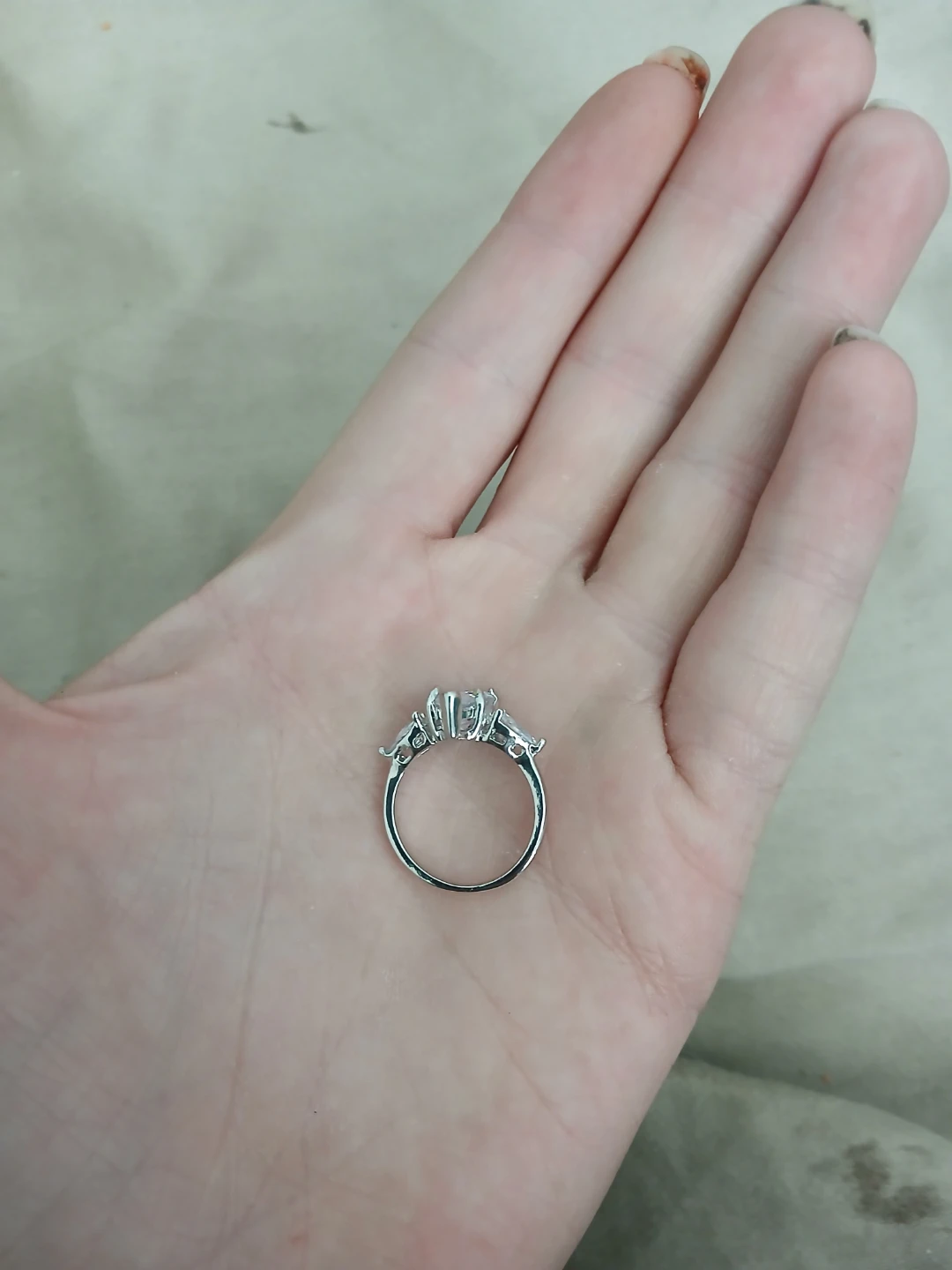 925 Silver And 3 Gem Moissanite Ring - photo 5