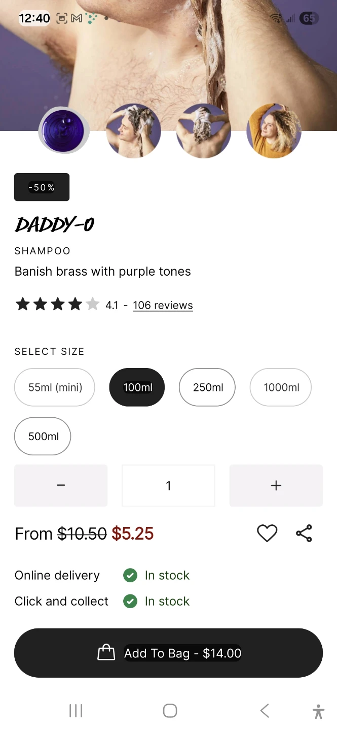 Lush Daddy-O Shampoo, 100ml