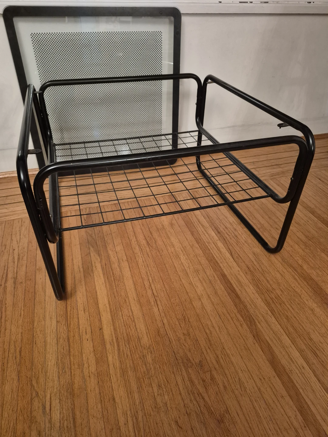 Black Metal & Glass Side Table - photo 2