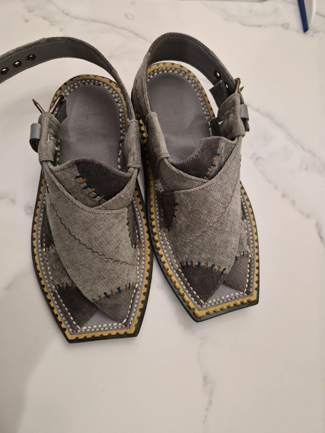 Kid's Grey Peshawari Chappal Sandals - photo 3