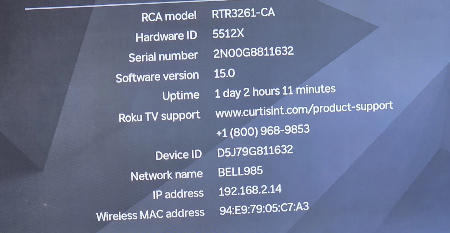 RCA Roku TV RTR3261-CA - photo 3