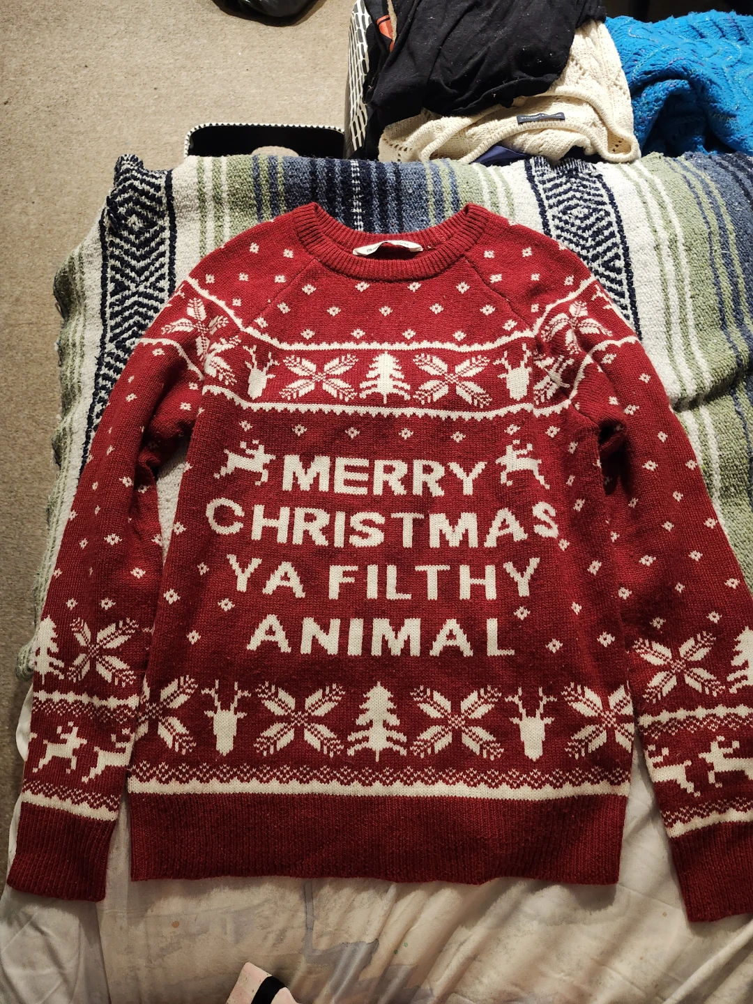 Bluenotes Christmas Sweater - Size M