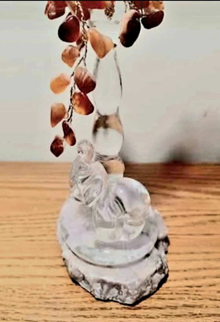 Awesome Hand Crafted Carnelian Gemstone Tree & Elephant - photo 4