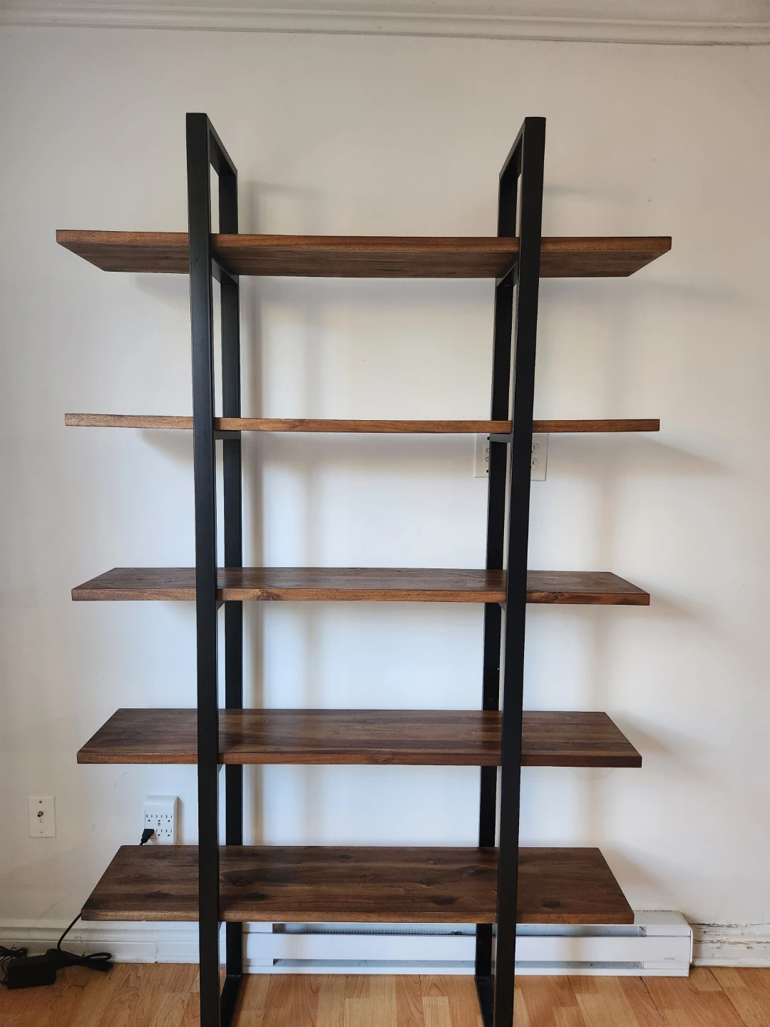 Wood and Metal Bookshelf